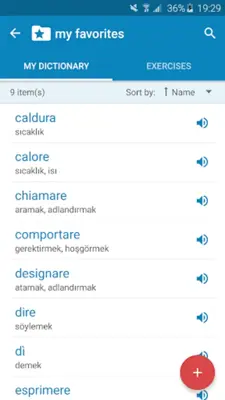 Italian-Turkish Dictionary android App screenshot 5