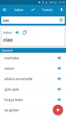 Italian-Turkish Dictionary android App screenshot 7